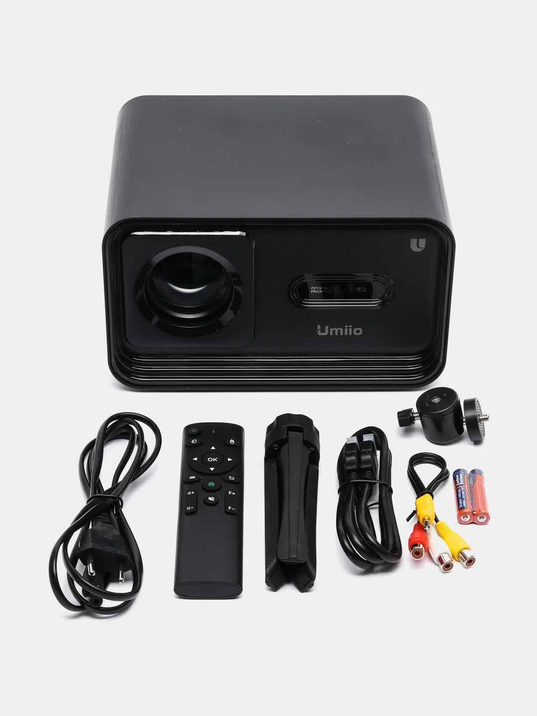 Черный проектор Umiio U8 PRO c HDMI, Wi Fi + Bluetooth, Android TV, 3840 х 2160, поддержка 4K