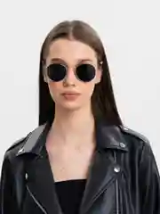 Угольный круглые солнцезащитные очки