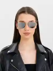 Угольный круглые солнцезащитные очки