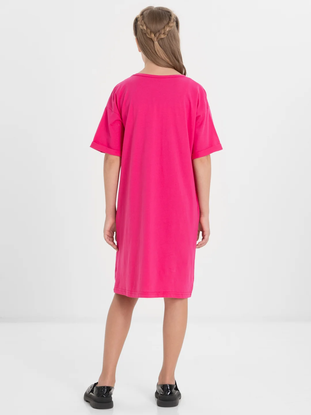 Салатовый платье-футболка oversize, туника для девочек