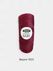 Вишнёвый шнур Caramel Baby, полиэфирный, 2 мм, 200 метров для вязания и макраме