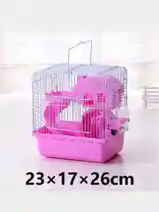 Розовый клетка для хомяка 23х17х26см