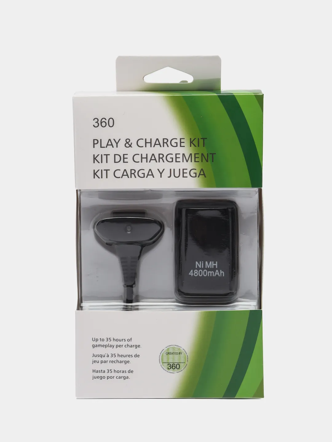 Зарядное устройство Xbox 360: кабель + аккумуляторная батарея Play & Charge  Kit, 4800 mAh купить по цене 499 ₽ в интернет-магазине Магнит Маркет