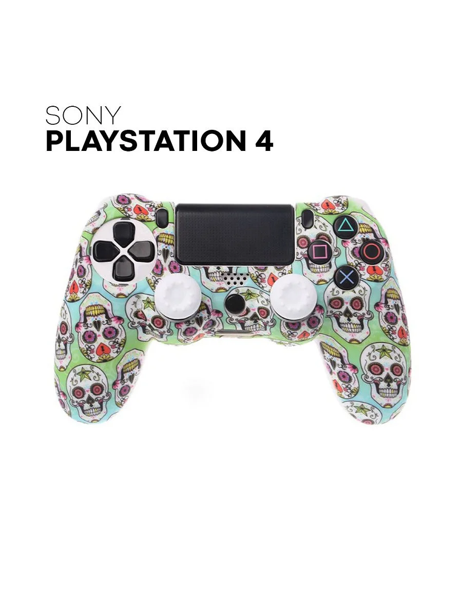 Салатовый защитный силиконовый чехол для геймпада Sony PlayStation 4 DualShock, накладка на джойстик