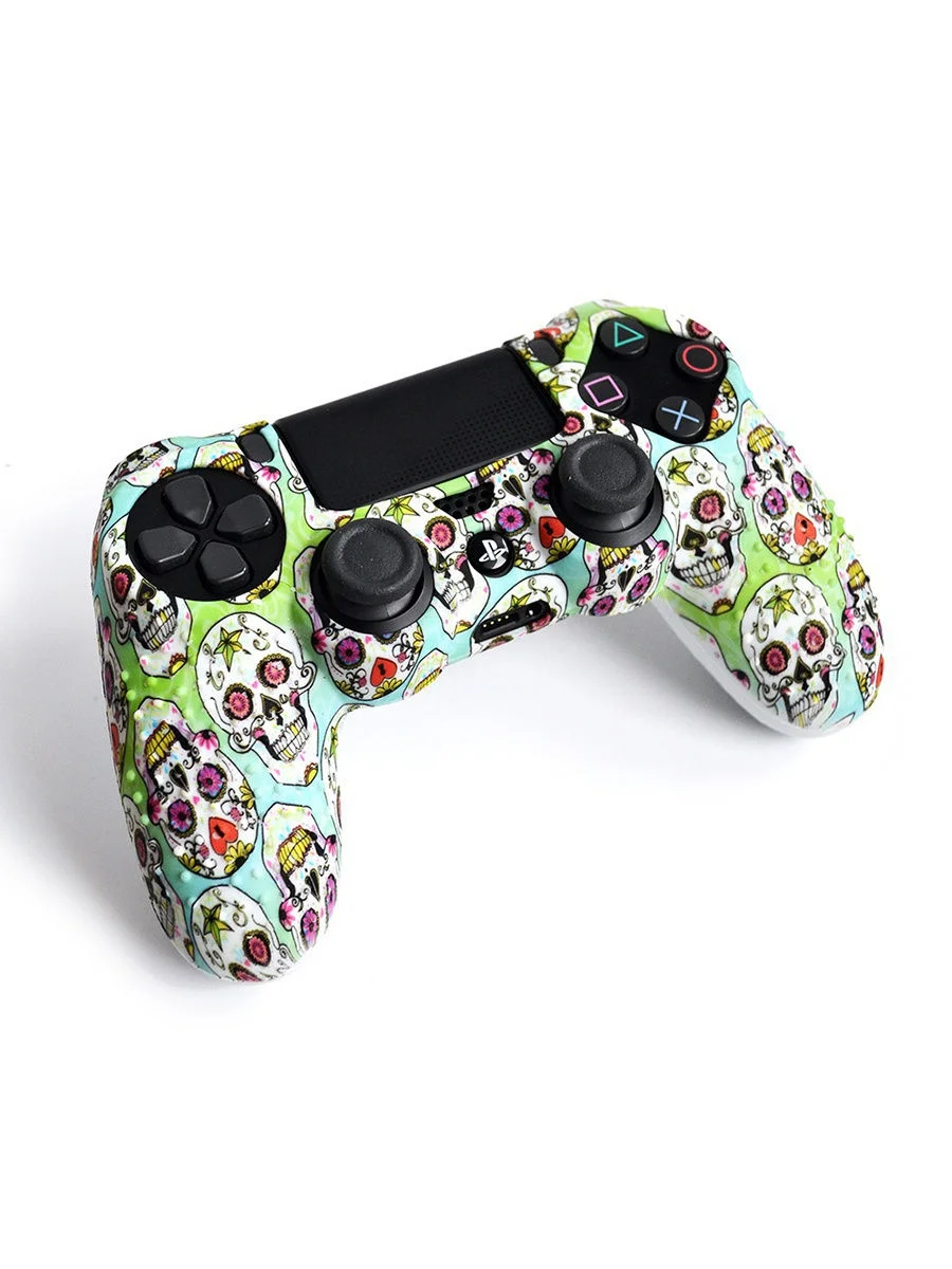 Салатовый защитный силиконовый чехол для геймпада Sony PlayStation 4 DualShock, накладка на джойстик