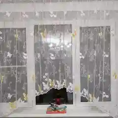 Тюль на кухню готовая жаккард