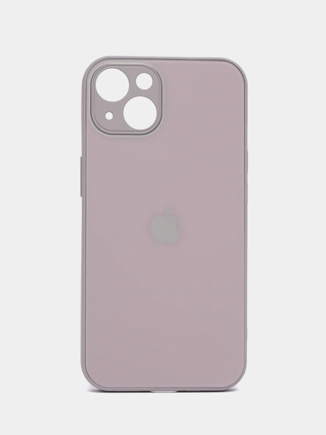 Бежевый меланж силиконовый чехол на iPhone 13, 13 Pro, 13 Pro Max, со стеклянной панелью