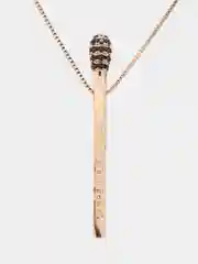 Черный цепочка тонкая с кулоном Xuping Jewelry, кулон спичка