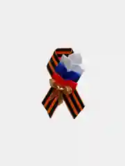 Синий брошь на 9 мая/ Брошки/ Бантики для волос/ День Победы / 9 май/ Ручная работа/Георгиевская