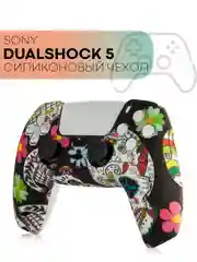Коричневый защитный силиконовый чехол для геймпада Sony PlayStation 5 накладка на джойстик-контроллер