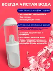 Белый бутылка поилка для собак с фильтром 330мл, для прогулок, дорожная бутылка для воды