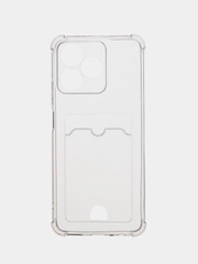 Чехол для Realme C51,C53 /Реалми C51,С53 /Realme Note 50, прозрачный, с карманом для карты