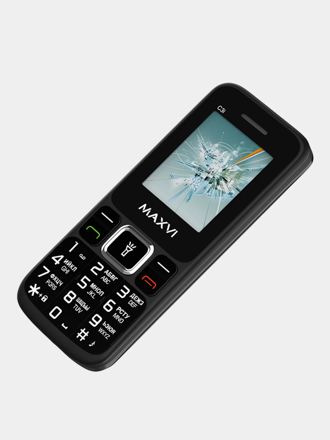 Черный кнопоный телефон MAXVI C3i