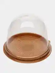 Золотой контейнер, купол для пирожного, десерта,зефира,мыла.Купольная упаковка