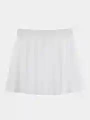 Белый юбка-солнце короткая из мелкой сетки