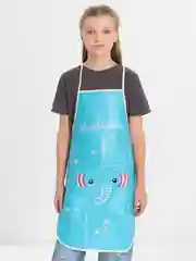 Голубой фартук для кухни и творчества