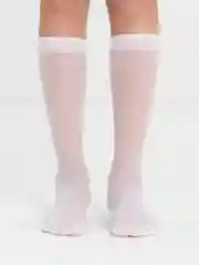 Белый гольфы детские, капроновые, белые, для девочек, с узорами