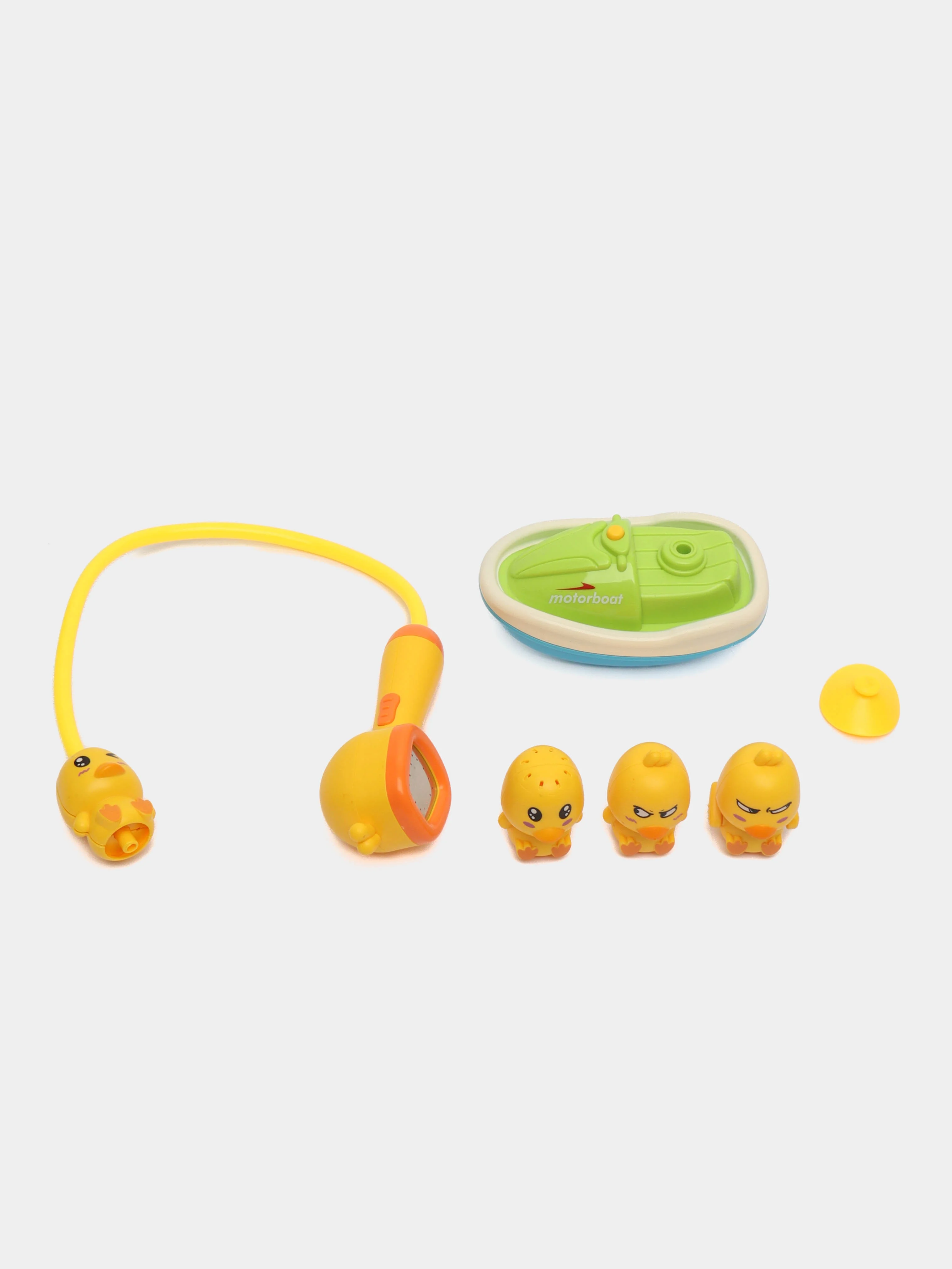 Желтый игрушка для ванны, уточки с душем и кораблик