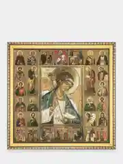 Икона освящённая Духовный наставник "Ангел Хранитель" и Собор Святых в раме 28х28