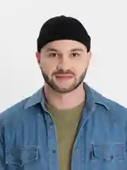 Черный докер, кепка без козырька, бейсболка