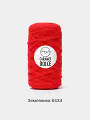 Алый шнур Caramel Dolce плоский, 4 мм, 100 м, для вязания и макраме