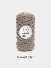 Бежевый меланж шнур Caramel Dolce плоский, 4 мм, 100 м, для вязания и макраме
