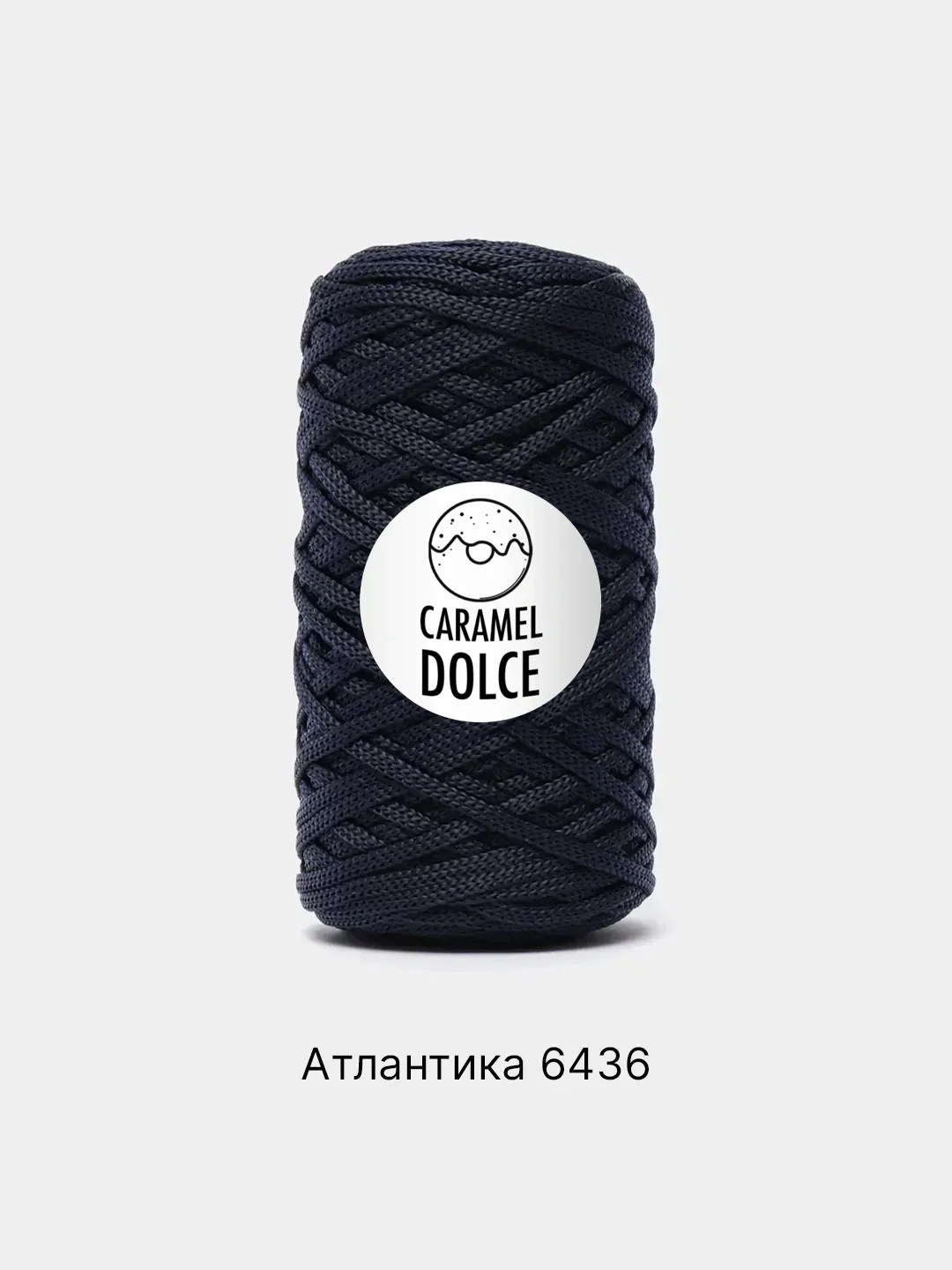 Индиго шнур Caramel Dolce плоский, 4 мм, 100 м, для вязания и макраме