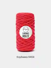 Красный шнур Caramel Dolce плоский, 4 мм, 100 м, для вязания и макраме