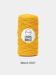 Манго шнур Caramel Dolce плоский, 4 мм, 100 м, для вязания и макраме