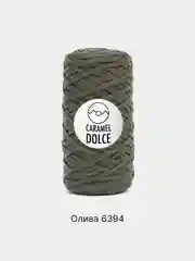 Оливковый шнур Caramel Dolce плоский, 4 мм, 100 м, для вязания и макраме