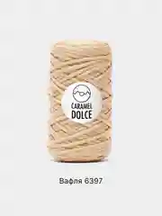Светло-бежевый шнур Caramel Dolce плоский, 4 мм, 100 м, для вязания и макраме