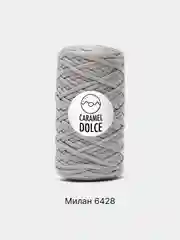 Серебряный шнур Caramel Dolce плоский, 4 мм, 100 м, для вязания и макраме
