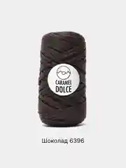 Тёмно-коричневый шнур Caramel Dolce плоский, 4 мм, 100 м, для вязания и макраме