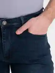 Синий меланж джинсы мужские прямые