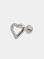 Серьга для пирсинга из титана "TITANIUM" с внутренней резьбой, серьги женские