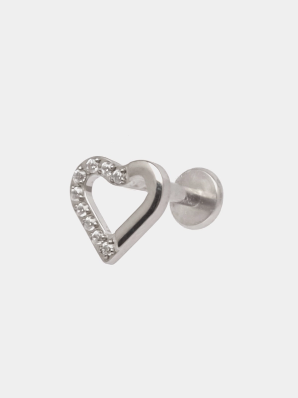 Серьга для пирсинга из титана "TITANIUM" с внутренней резьбой, серьги женские