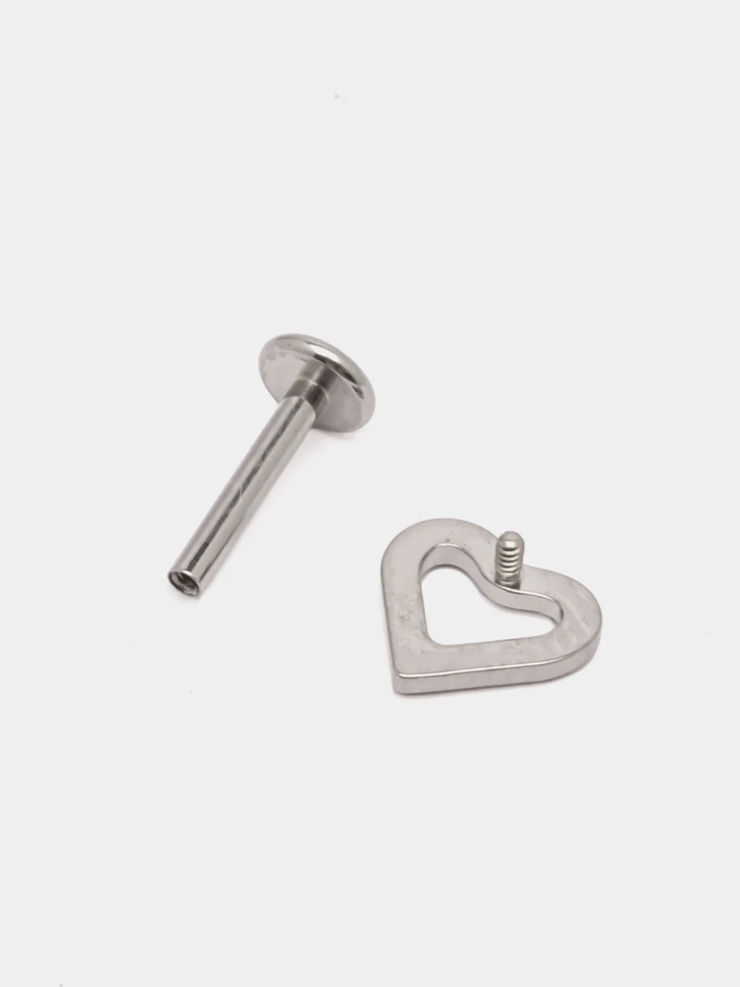 Белый серьга для пирсинга из титана "TITANIUM" с внутренней резьбой, серьги женские
