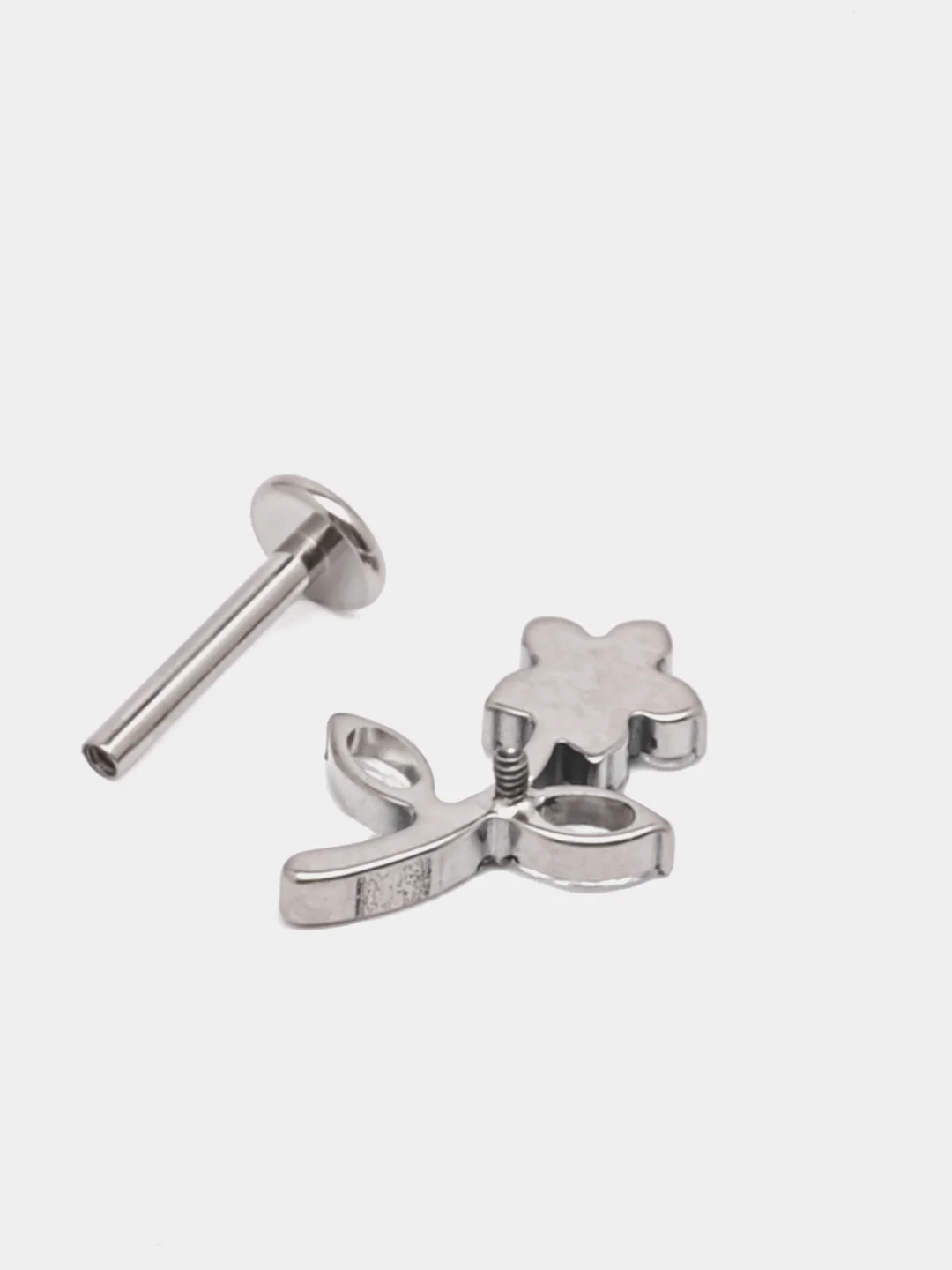 Конфетный серьга для пирсинга из титана "TITANIUM" с внутренней резьбой, серьги женские