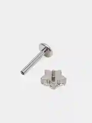 Кремовый серьга для пирсинга из титана "TITANIUM" с внутренней резьбой, серьги женские