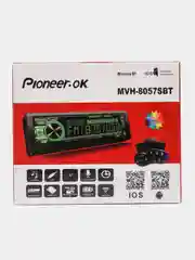 Зеленый автомагнитола Pioneer 1 DIN для авто - с поддержкой (Bluetooth/USB/AUX/FM)