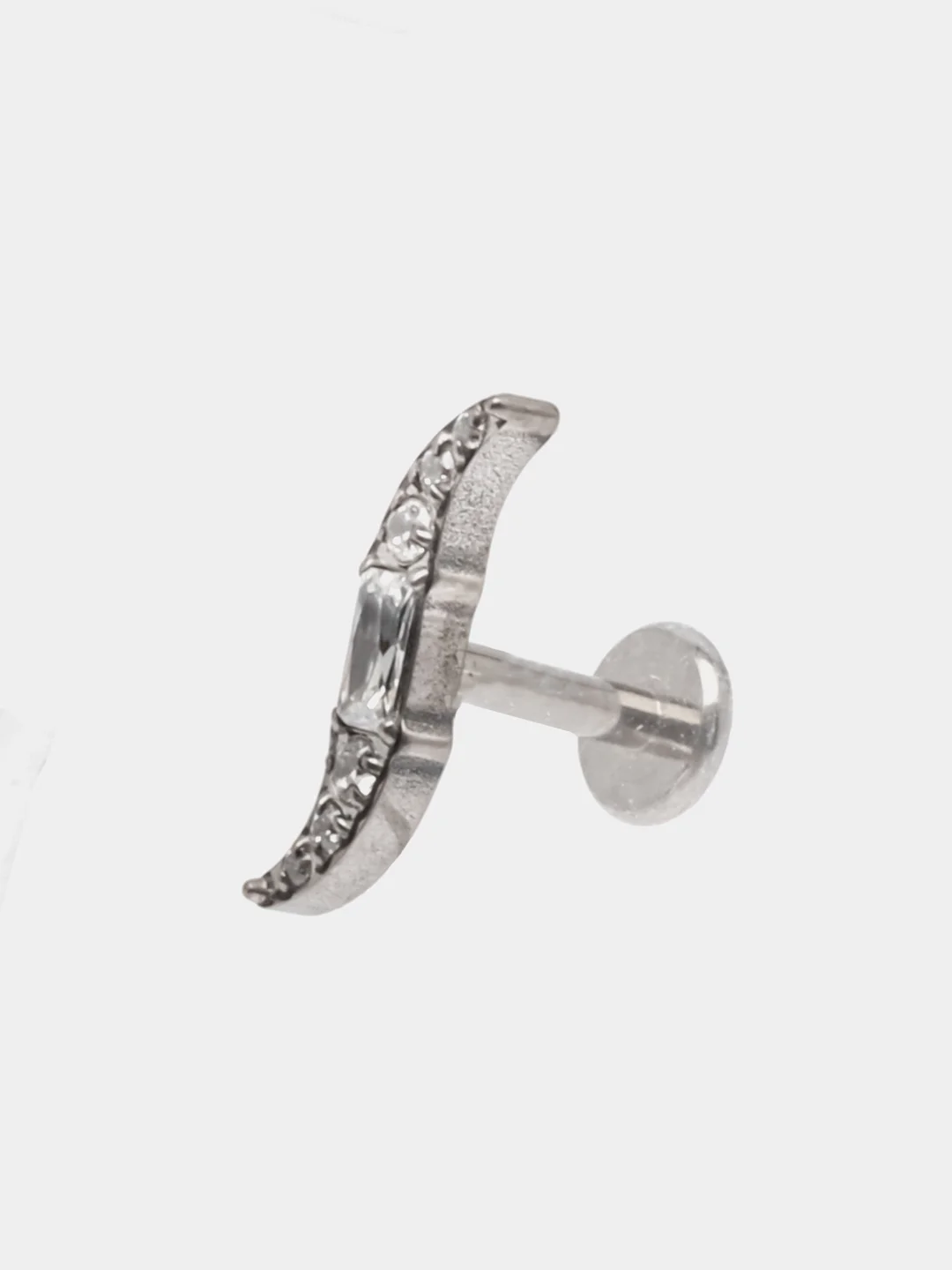 Бежевый серьга для пирсинга из титана "TITANIUM" с внутренней резьбой, серьги женские