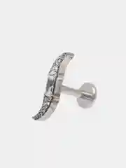Бежевый серьга для пирсинга из титана "TITANIUM" с внутренней резьбой, серьги женские