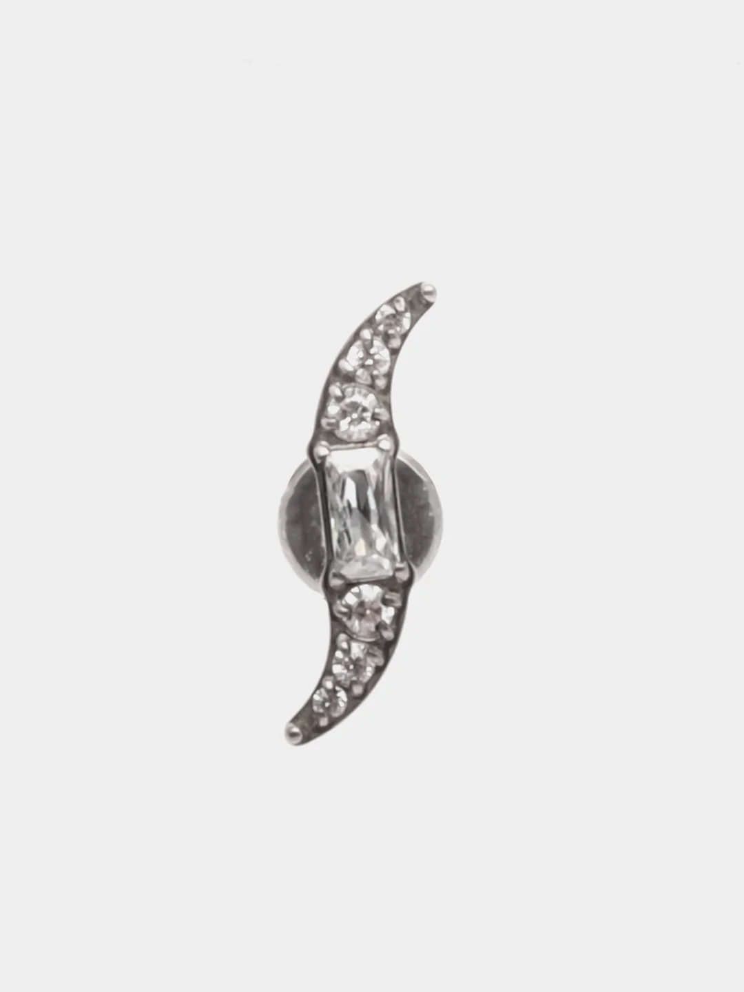 Бежевый серьга для пирсинга из титана "TITANIUM" с внутренней резьбой, серьги женские