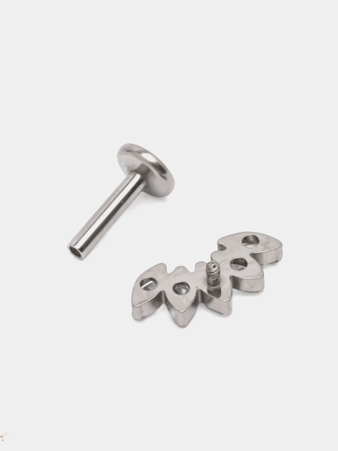 Прозрачный серьга для пирсинга из титана "TITANIUM" с внутренней резьбой, серьги женские