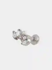 Прозрачный серьга для пирсинга из титана "TITANIUM" с внутренней резьбой, серьги женские