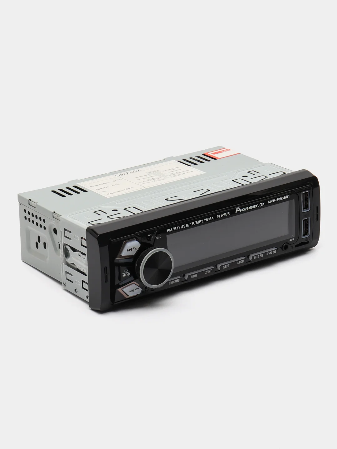Розовый автомагнитола Pioneer 1 DIN для авто - с поддержкой (Bluetooth/USB/AUX/FM)