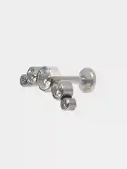 Ледяной серьга для пирсинга из титана "TITANIUM" с внутренней резьбой, серьги женские