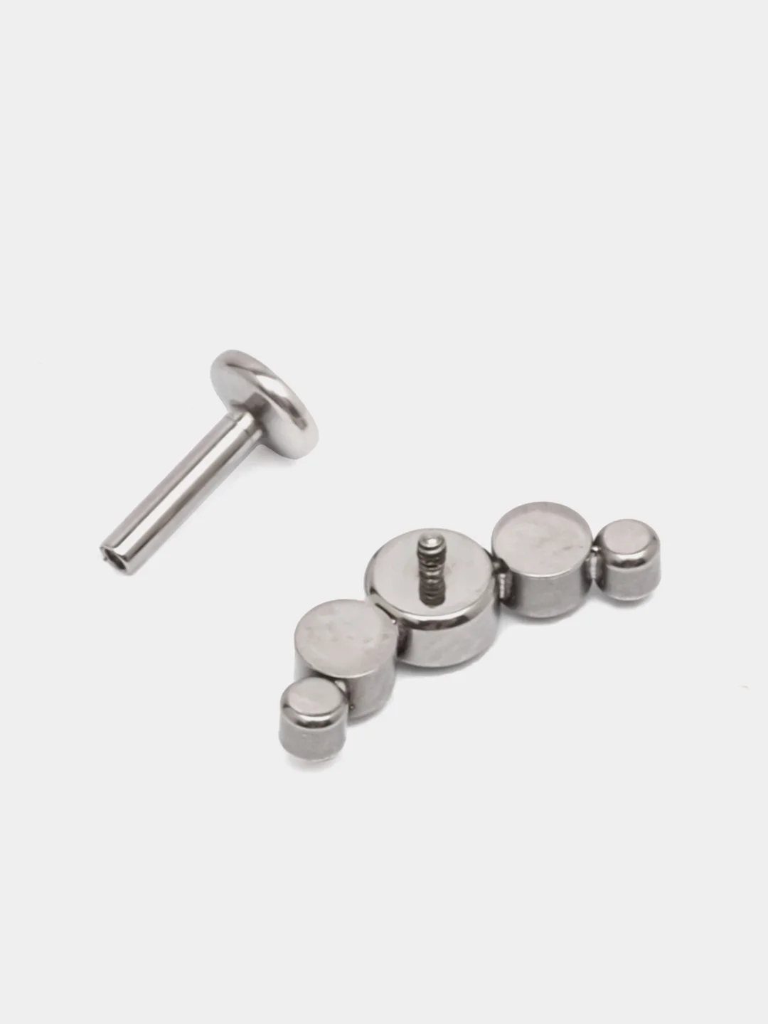 Ледяной серьга для пирсинга из титана "TITANIUM" с внутренней резьбой, серьги женские