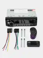 Синий автомагнитола Pioneer 1 DIN для авто - с поддержкой (Bluetooth/USB/AUX/FM)