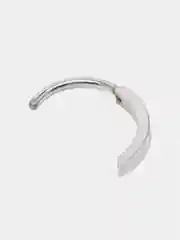 Серебряный пирсинг пупка из титана "TITANIUM" с застежкой-кликером